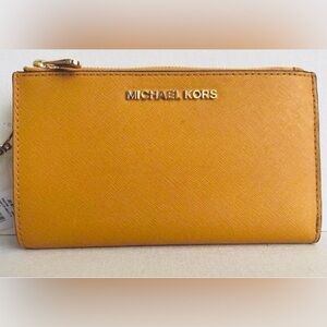 Michael Kors Double Zip Tan Wallet